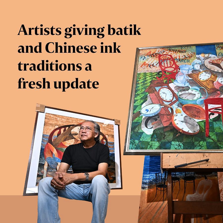 Artists Sujak Rahman and Sunar Sugiyou reinvent batik and Chinese ink traditions