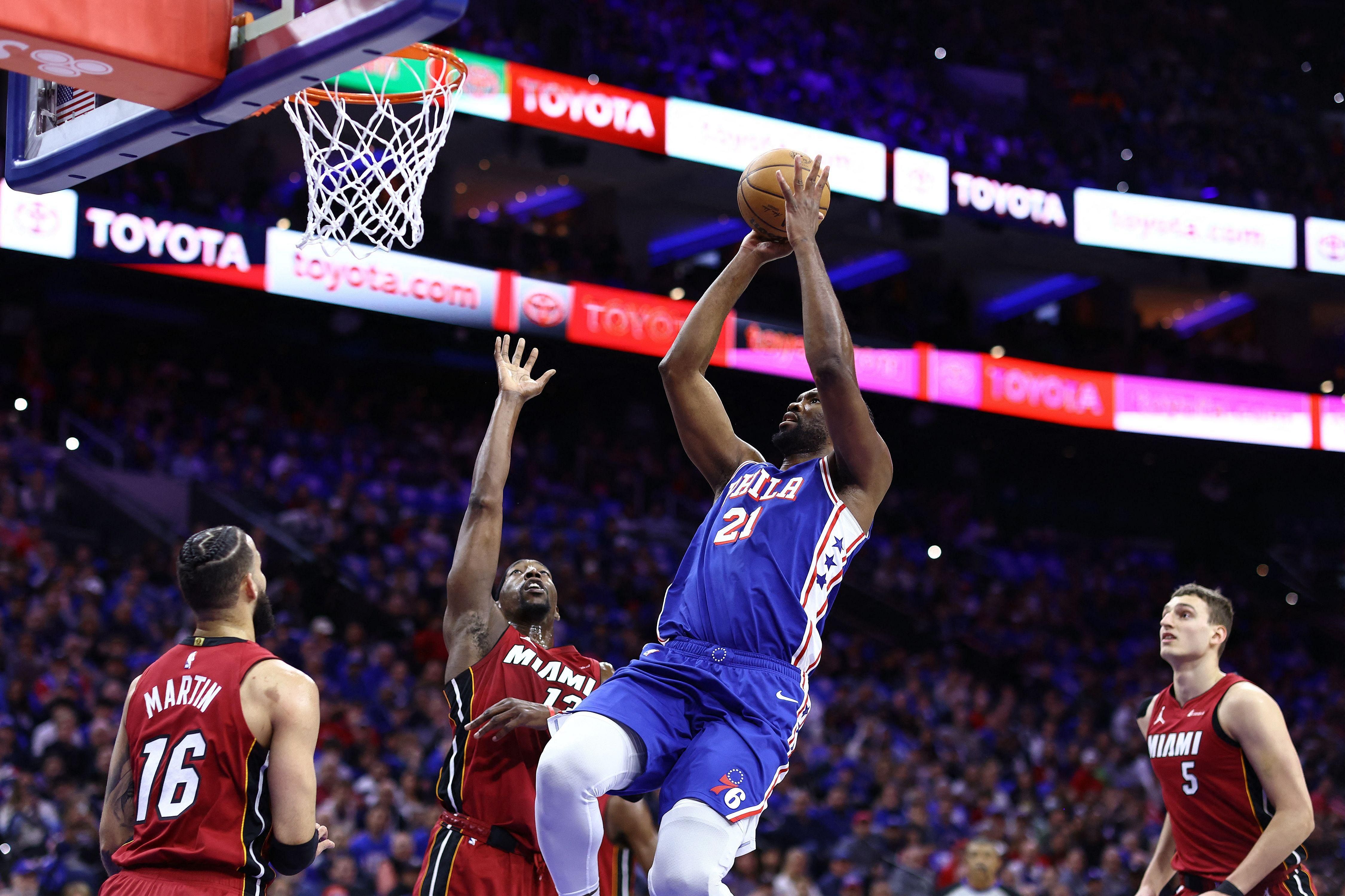 Philadelphia 76ers beat Miami Heat to book play-off date with NY Knicks