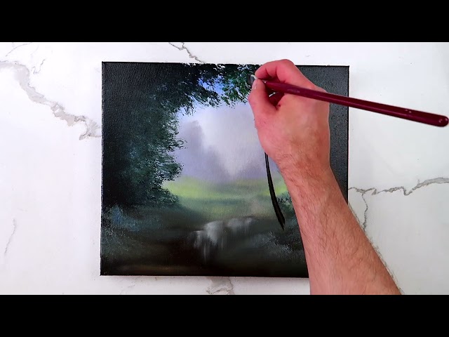 Reflections of Solitude | Deep Forest Still Water | acrylic painting demo