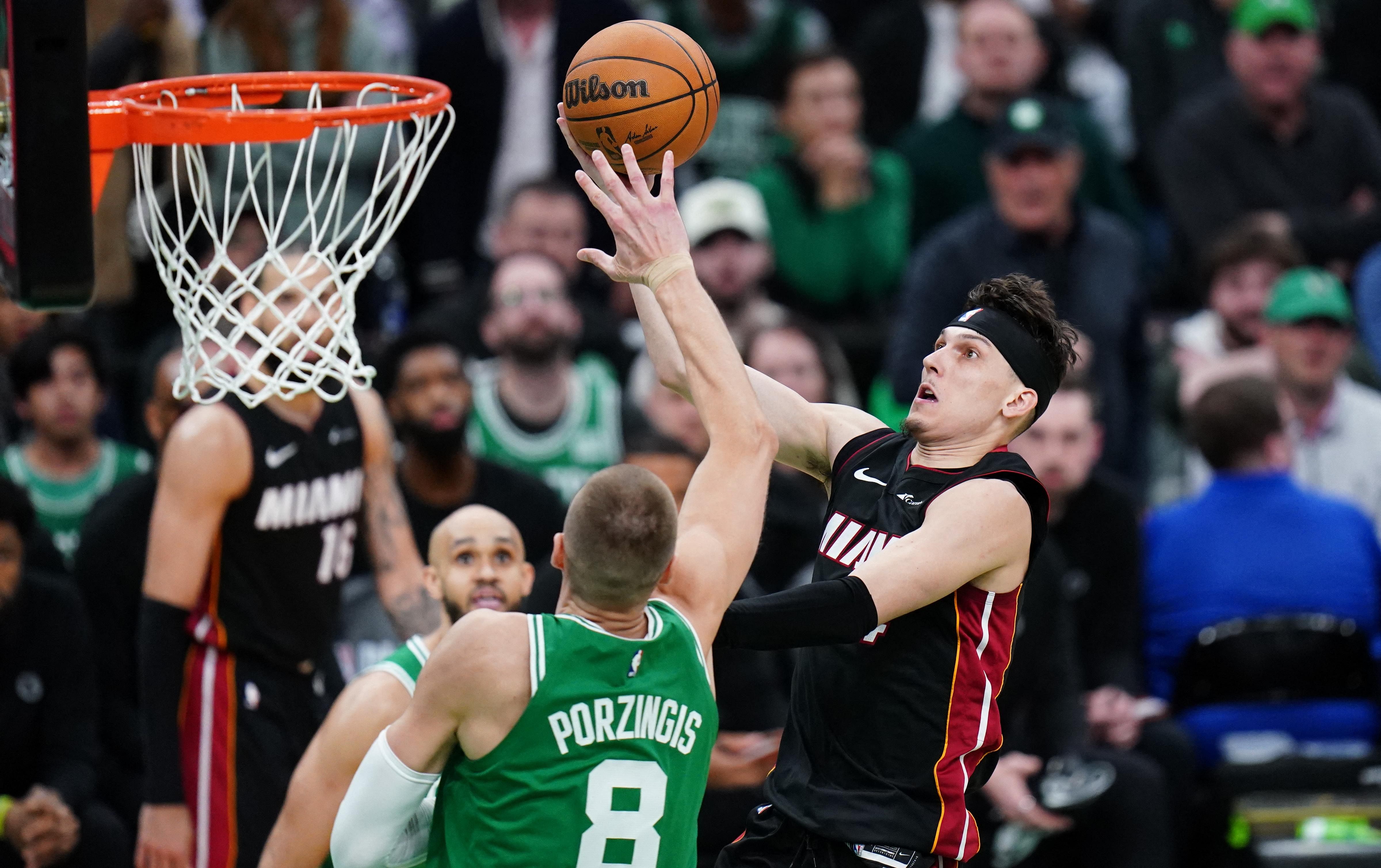 Miami Heat barrage stuns Boston Celtics, Oklahoma City Thunder thrash New Orleans Pelicans