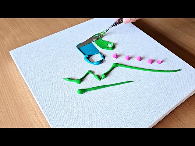 Easy Acrylic Painting Technique / Step By Step / Simple Abstract Painting
