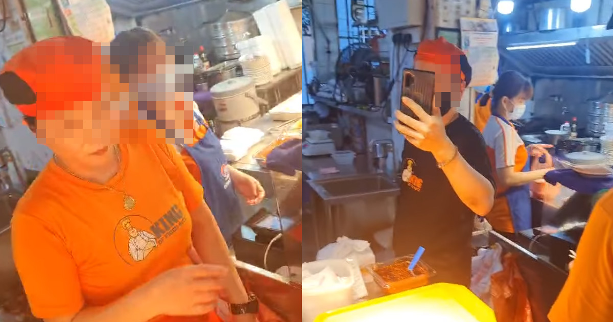 Marsiling coffee shop, food handler no glove & mask, claim she was attacked