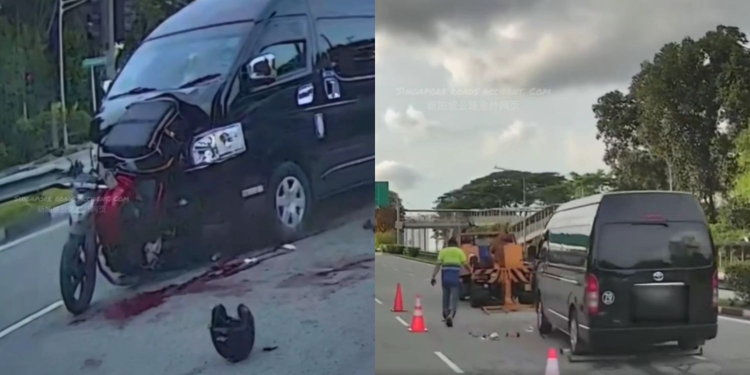 38-Year-old motorcyclist dies after collision with minivan in Jurong east, driver assisting investigations