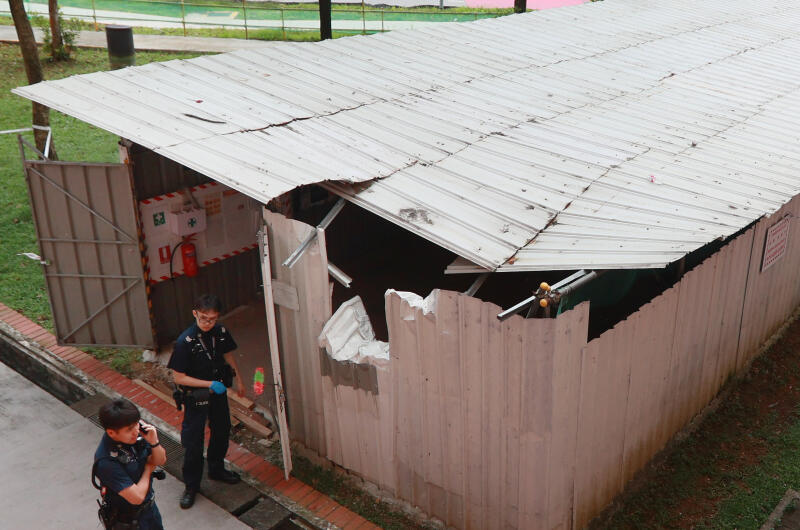 Man with knife on window ledge falls 15 storeys avoiding SCDF safety net and survives