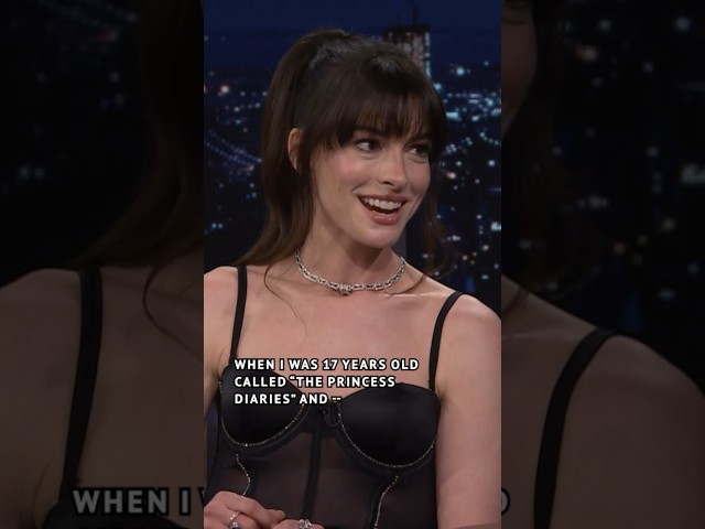 #AnneHathaway reminisces over starring in #TheDevilWearsPrada & #ThePrincessDiaries. #FallonTonight