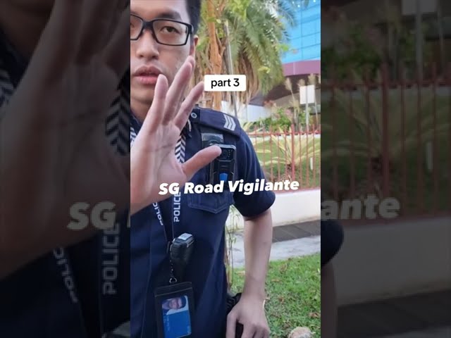 yishun driver honked at police patrol car. refused offlorry's engine & provide id.