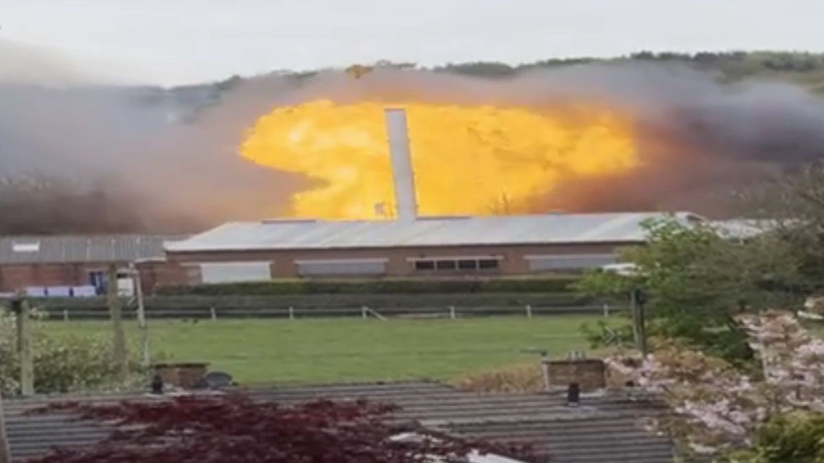 Explosions heard after fire breaks out at Mold chemical factory as locals warned to close windows