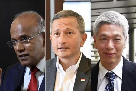 Shanmugam, Vivian in court for defamation suit damages hearing; Lee Hsien Yang absent