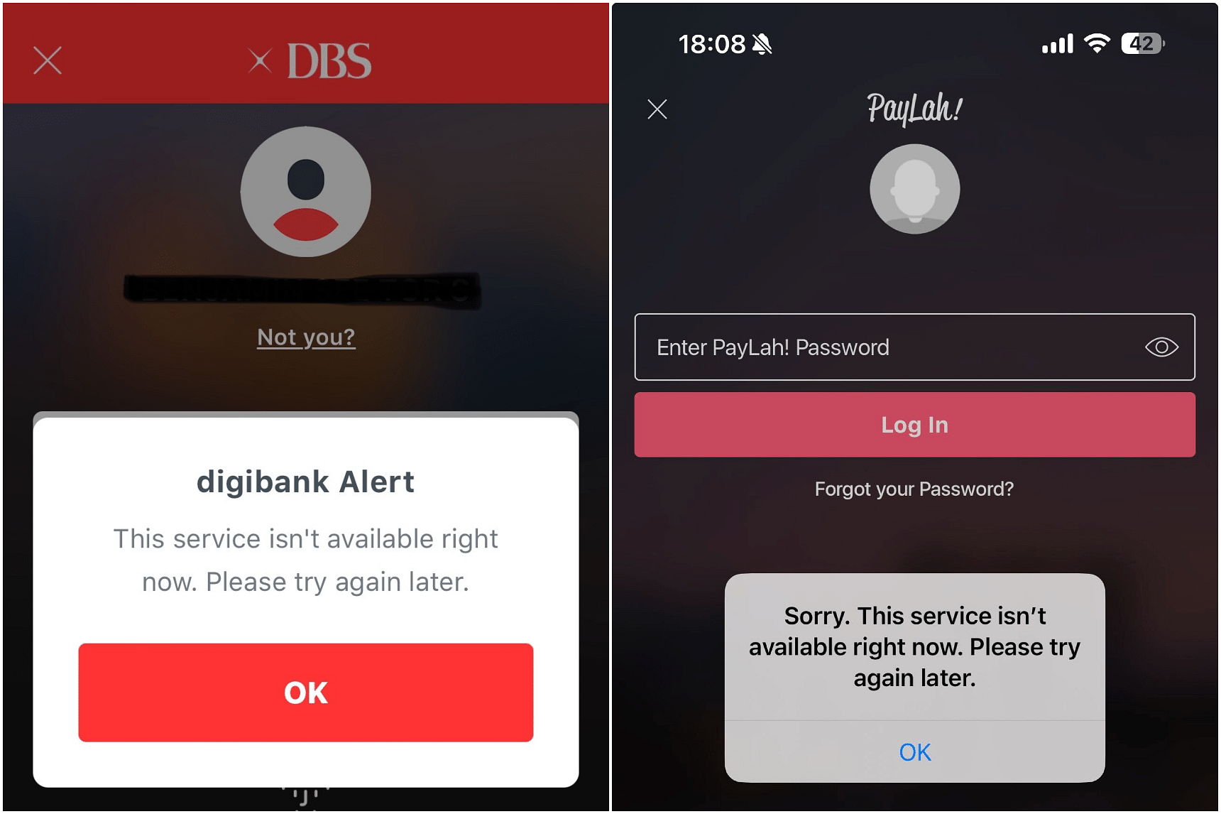 DBS/POSB digital banking services down for some customers