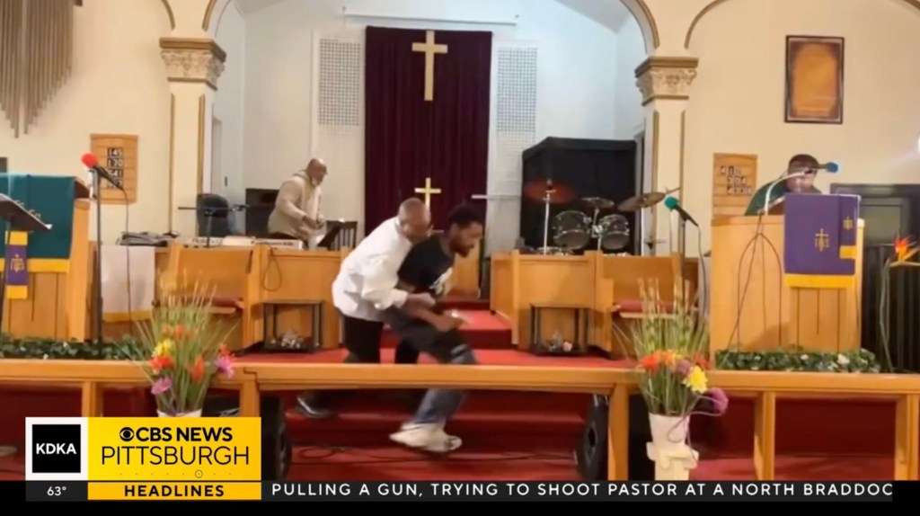 Gunman arrested after trying to shoot pastor during church sermon in