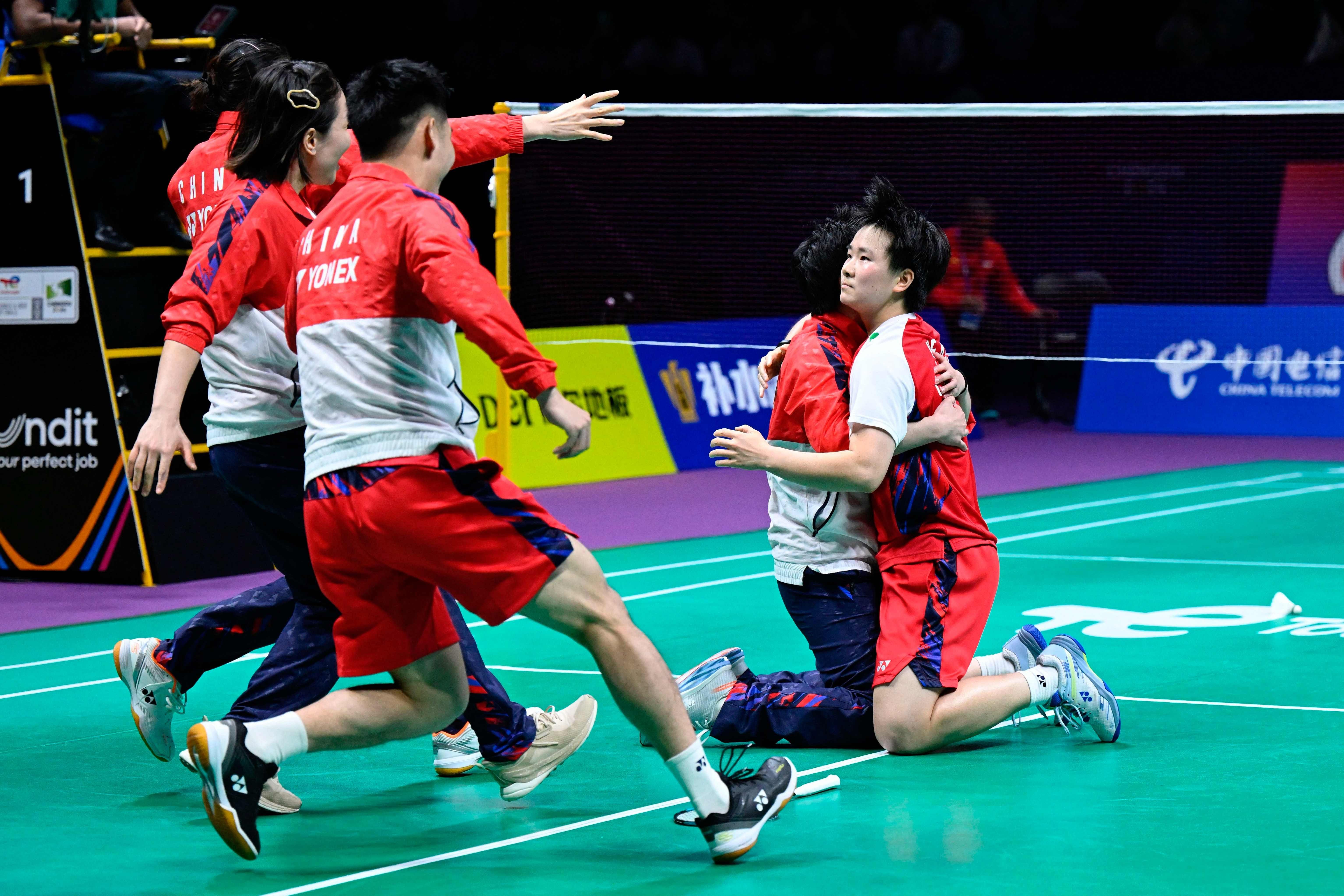 China down Indonesia to claim Thomas and Uber Cup badminton double