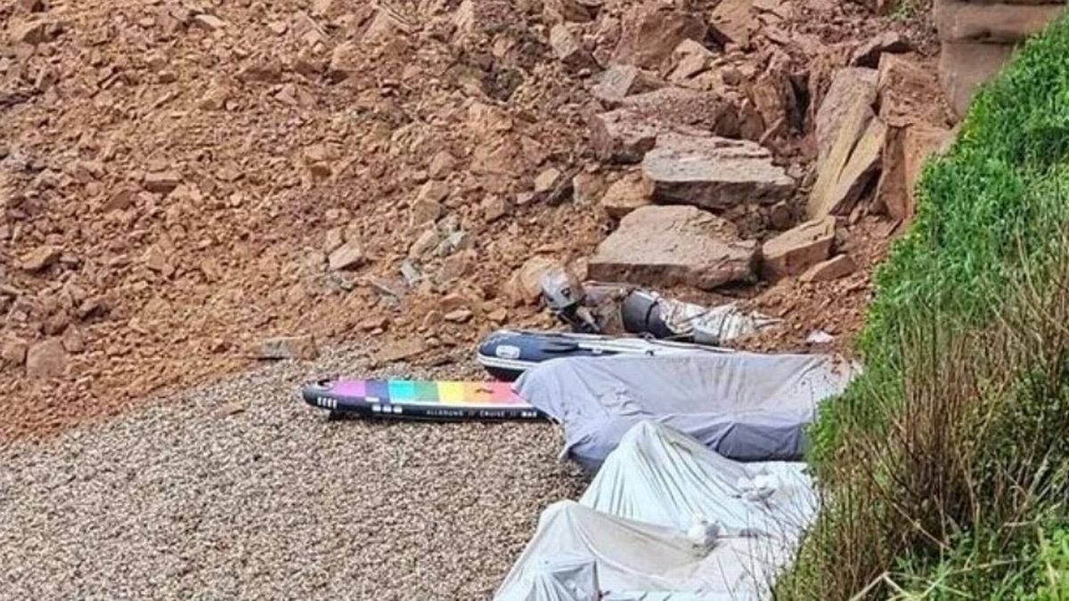 Bank Holiday beach horror as cliff fall sparks mass evacuation after landslide at popular hotspot