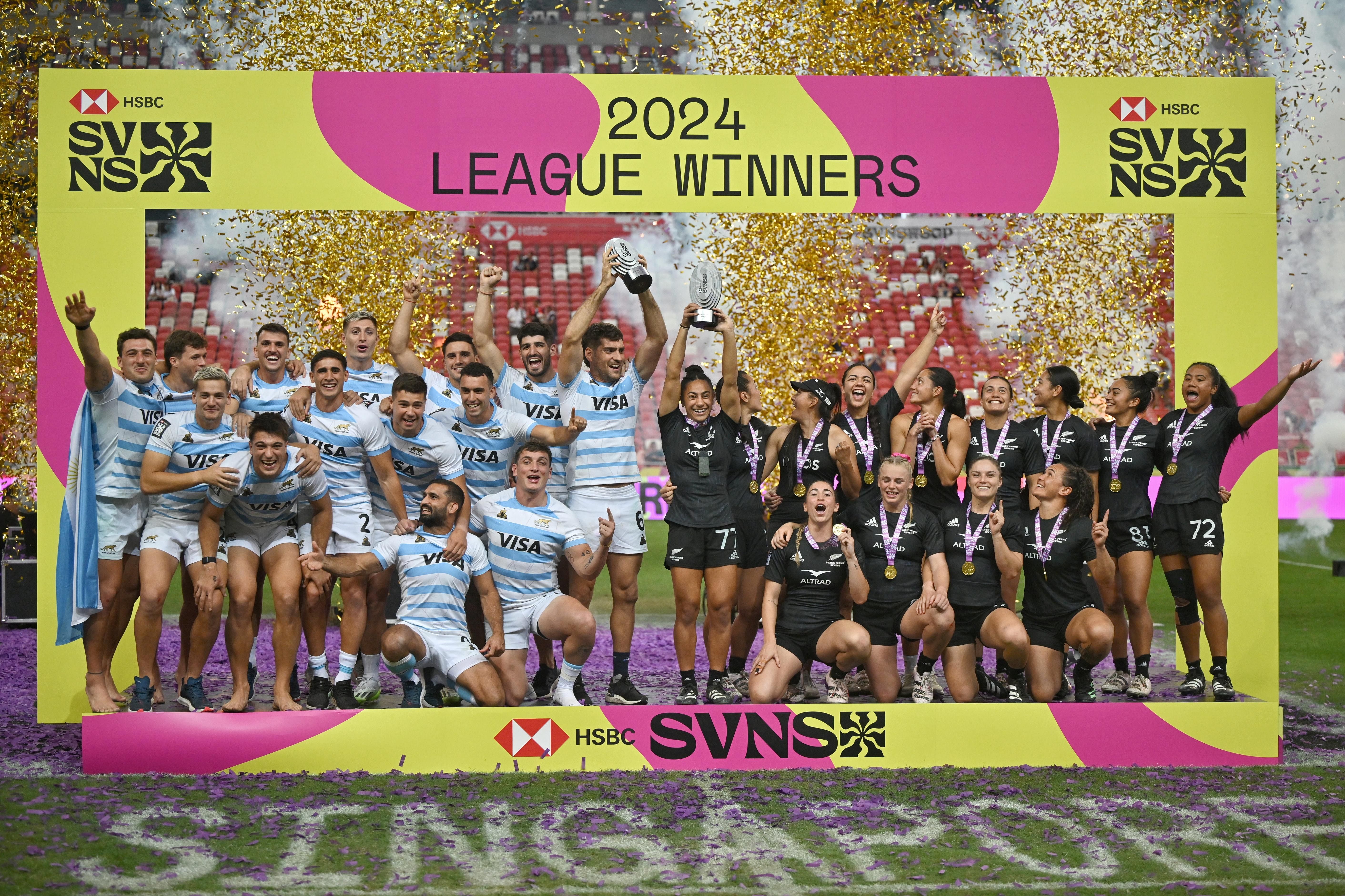Argentina men’s team, New Zealand women claim HSBC SVNS league titles in Singapore