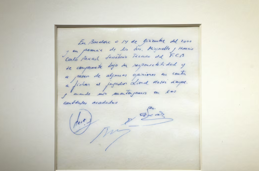 Bidding opens for Messi napkin that defined football great's career