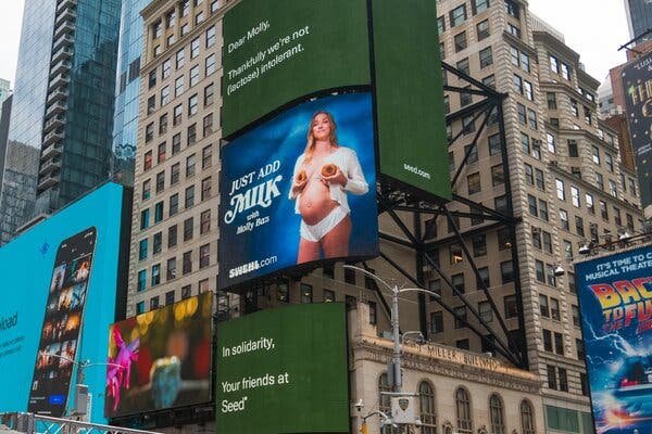 Ad for Lactation Cookies Returns to Times Square