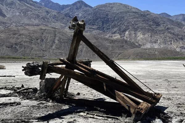 Driver Takes Down a 113-Year-Old Salt Tram Tower in Death Valley