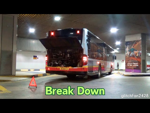 Bus Break Down at Singapore Airport Bus Terminal