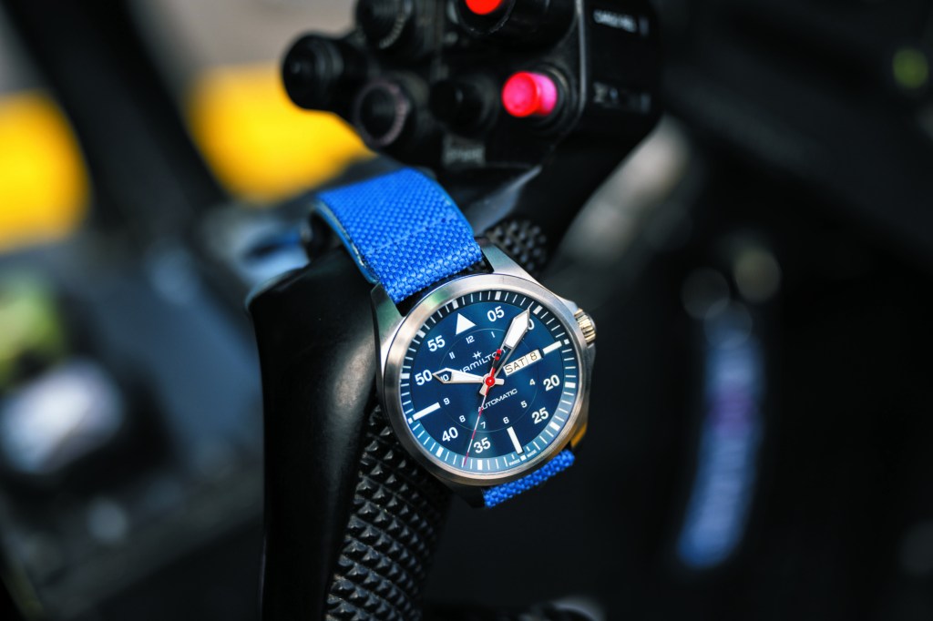 The Hamilton Khaki Aviation Pilot Air-Glaciers Special Edition is designed by helicopter pilots