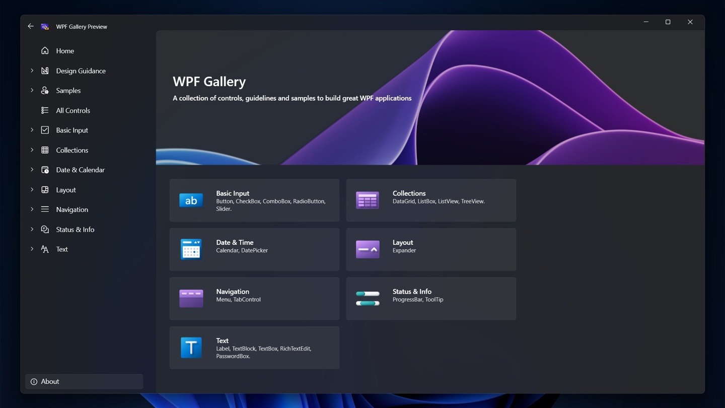 微软推出 WPF Gallery Preview 版本，带来全新Fluent Design设计