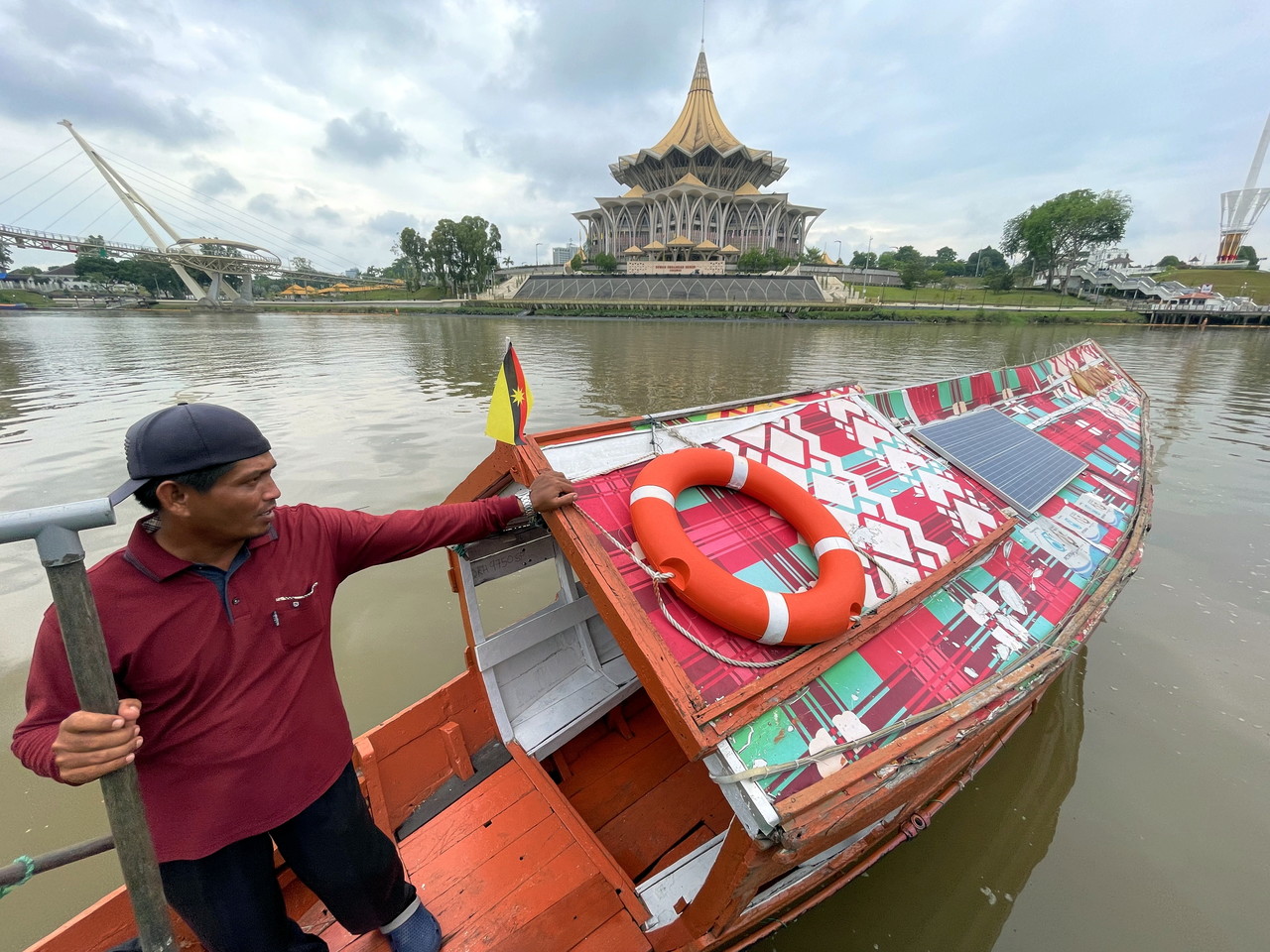 Iconic Sarawak ‘perahu tambang’ boats embrace modern tech