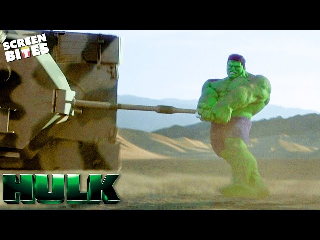 Hulk Smashes Up Armoured Tanks | The Hulk (2003) | Screen Bites
