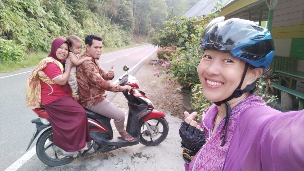 She cycled solo for 1,630km from Singapore to Indonesia to visit her grandfather’s birthplace and beyond