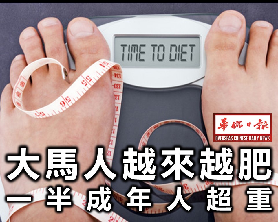 大马人越来越肥！ 一半成年人超重