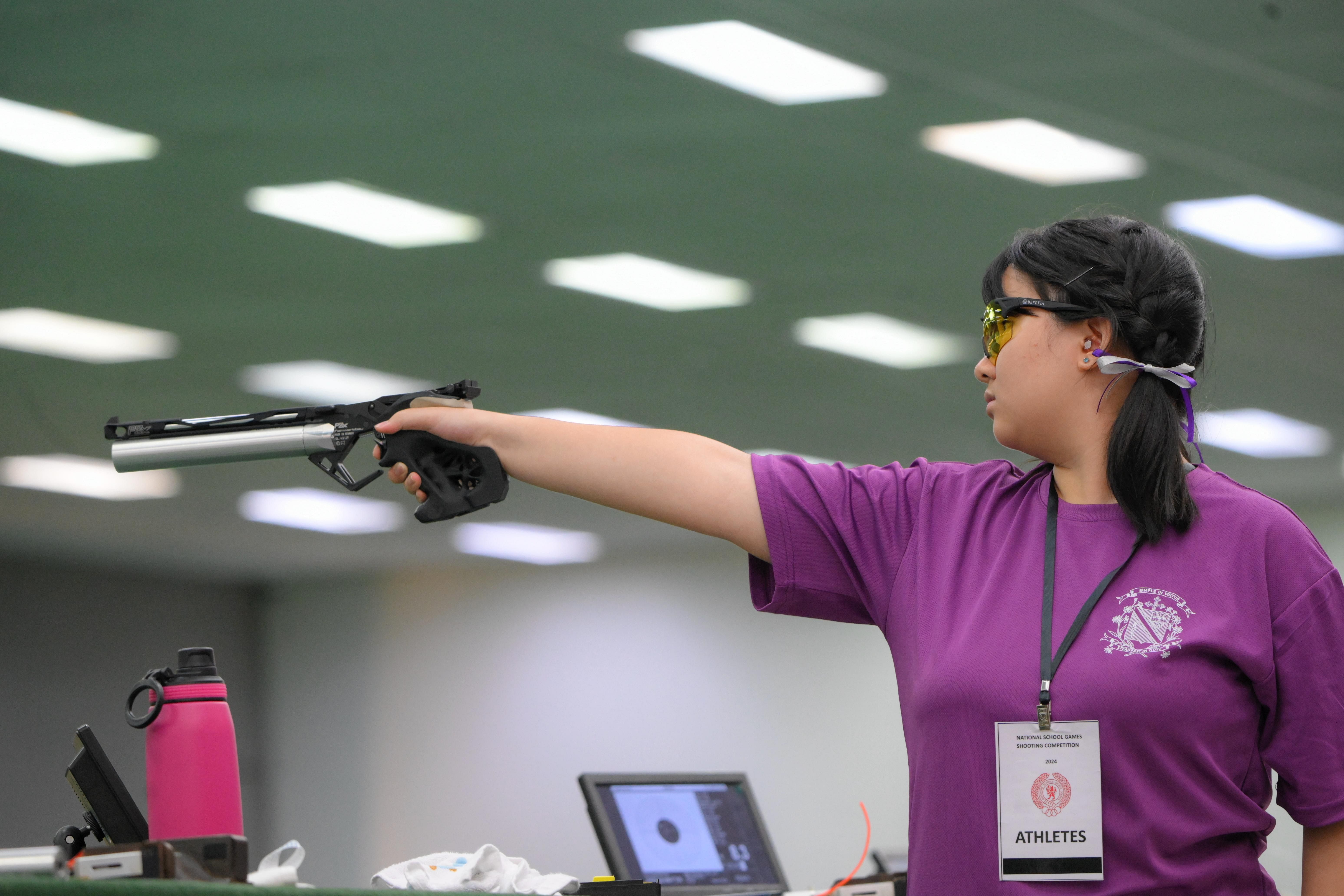 Air pistol rookie Eunice Khoo wins maiden C Division shooting gold for CHIJ St Joseph’s Convent