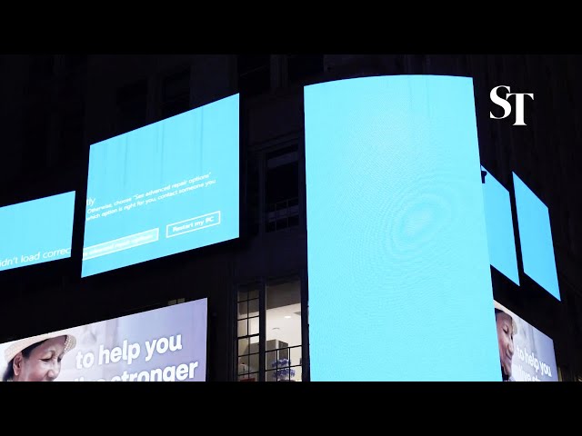 Global outage causes ‘blue screens of death’ at Times Square in NYC