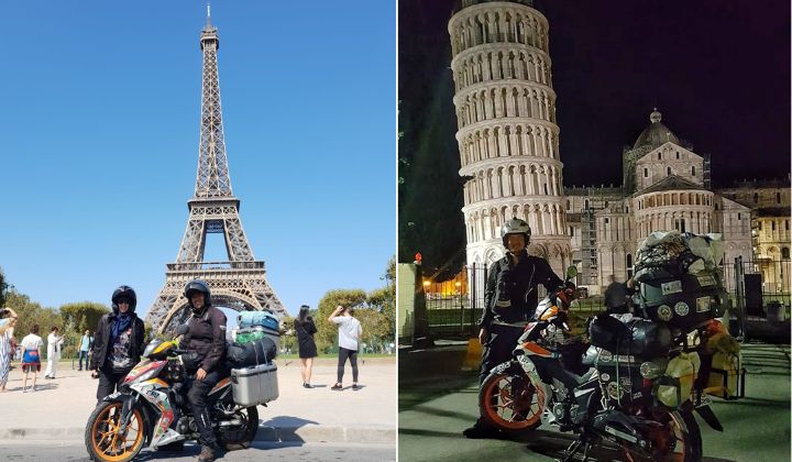 Malaysian Couple Journeys To Paris For 2024 Olympics On “Kapcai” Modified Using Made In Malaysia Parts