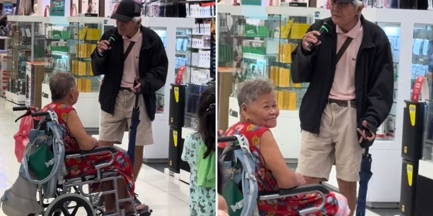 Elderly man serenades wife with karaoke display set in Philippines mall, restores Internet’s faith in love