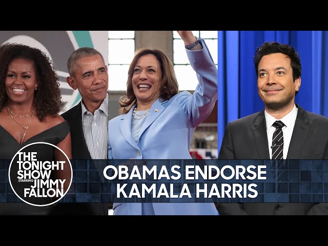 Obamas Endorse Kamala Harris for President, 2024 Olympics Kick Off in Paris | The Tonight Show