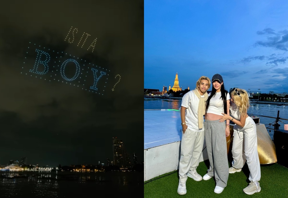 Kim Lim announces she's pregnant with 2nd child, celebrates with fireworks display and drone show