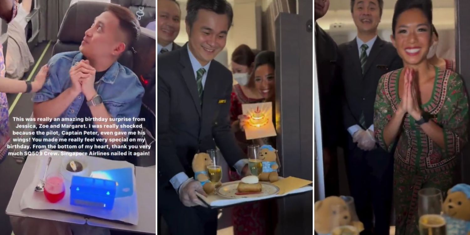 Man gets birthday surprise on 3 SIA flights within 6 days, praises air Crew’s service