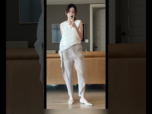 经典不败三宅一生又一件惊艷的剪裁长裤  | Celine C琳   #穿搭 #ootd