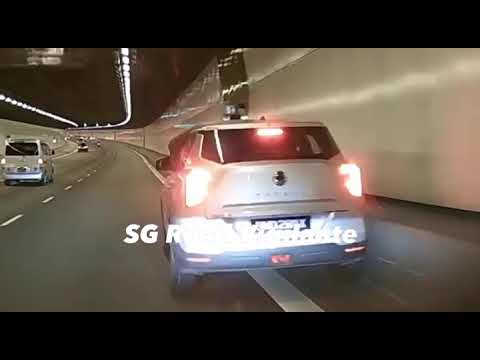 KPE Getgo Ssangyong Tivoli driving with headlights offFront Hood Flip up while drivin