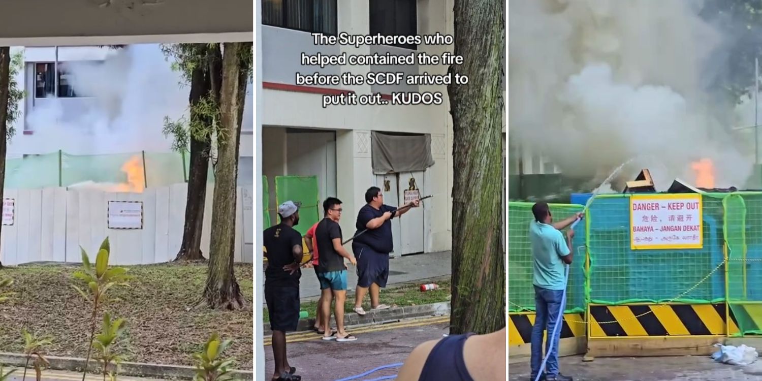Fire breaks out at Woodlands hdb, residents help contain it before Scdf’s arrival