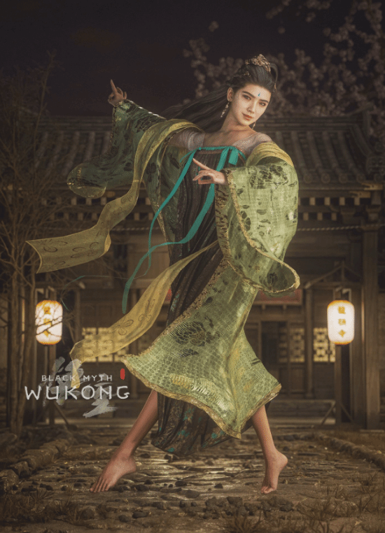 《黑神话》二姐演员直播化妆：再次COS游戏形象