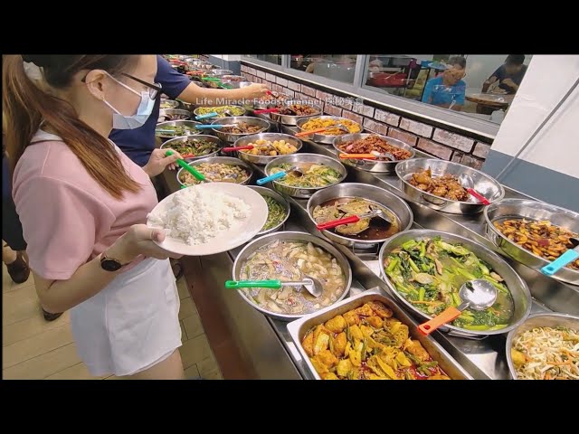 槟城大路后新时代餐馆点心烧腊饭超多经济菜选择 Penang Perak Road Economy Mixed Rice Restaurant Dim Sum Roast Duck Rice Lunch