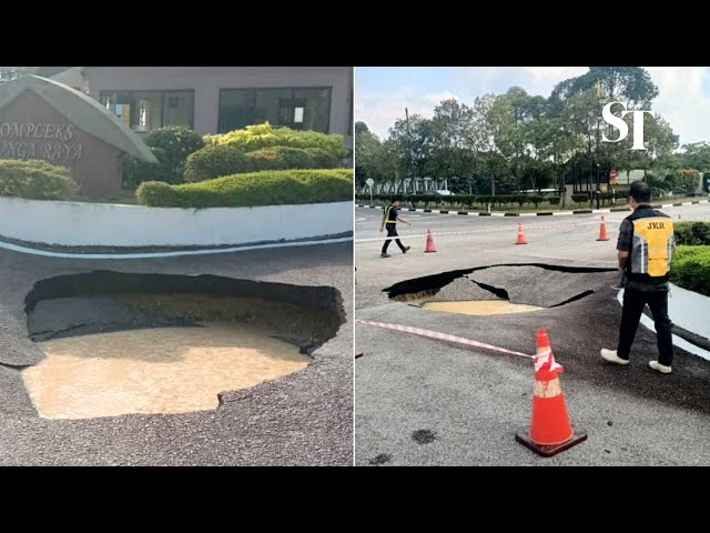 Malaysia: Sinkhole appears in front of Kuala Lumpur airport’s VIP complex (Sept 25)