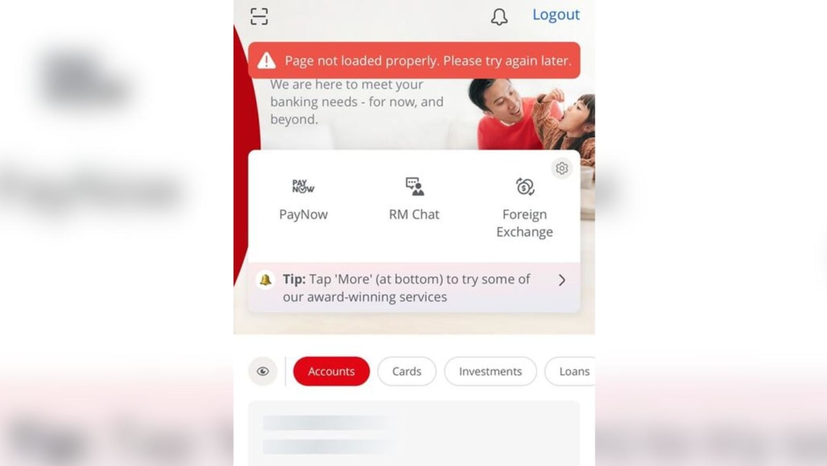 OCBC mobile app, internet banking services disrupted for some users
