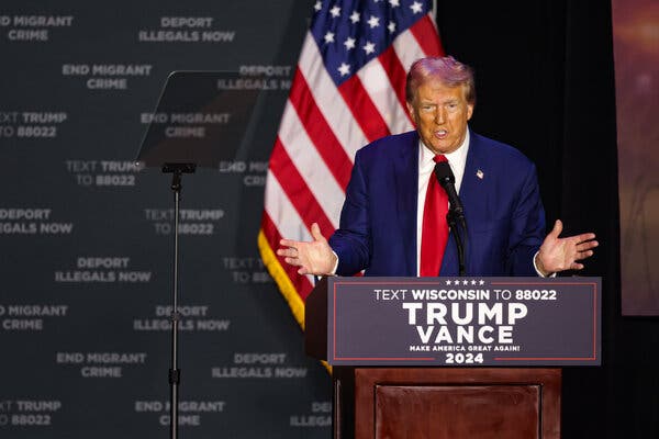 Trump’s Consistent Message Online and Onstage: Be Afraid