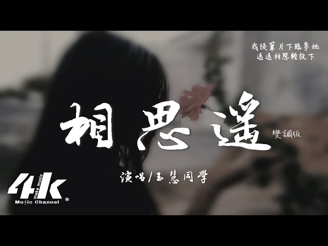 玉慧同学 - 相思遥(变调版)『初见她 漫步溪桥下，她轻摘一朵桃花。』【高音质|动态歌词Lyrics】♫