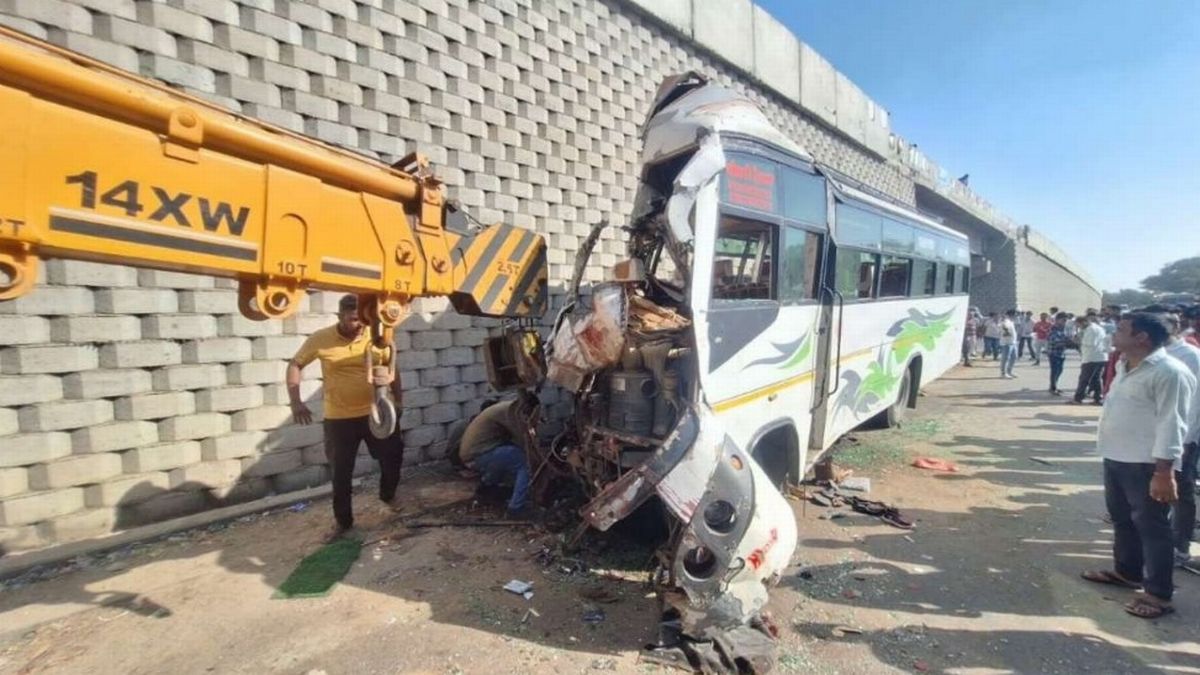 Horror India bus crash kills 12 passengers and the driver as vehicle is sliced in half