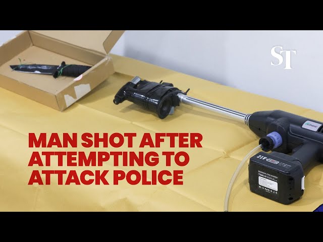 Man shot after attempting to attack police officers with improvised flamethrower