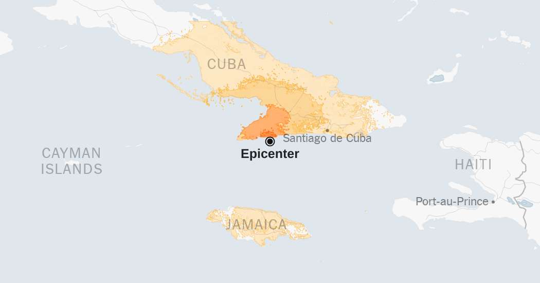 Maps: Strong Quakes Strike Near Cuba