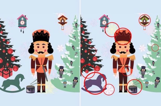 Almost nobody can spot the 10 differences between the two nutcrackers in under 12 seconds