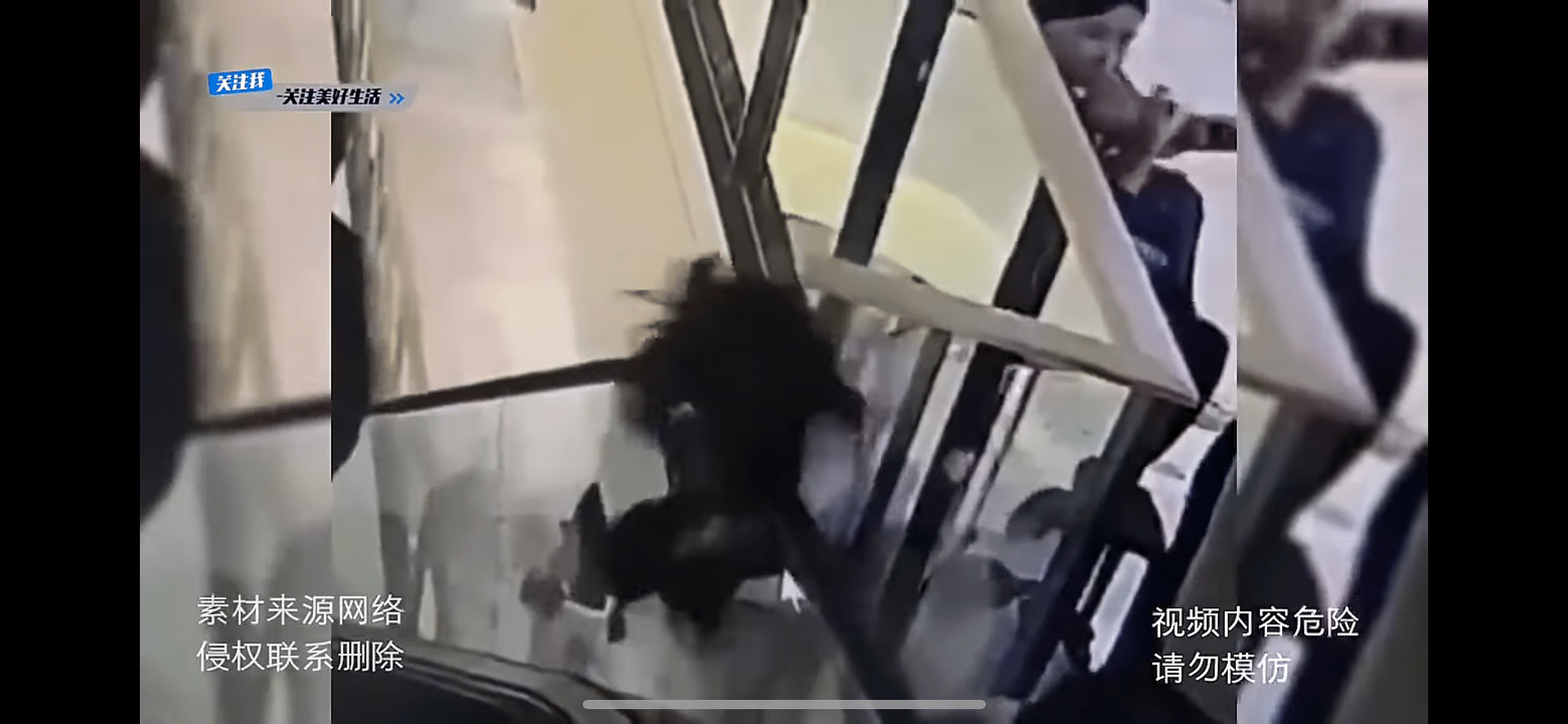 Girl plunges down 4 floors in China shopping mall after glass panel came loose