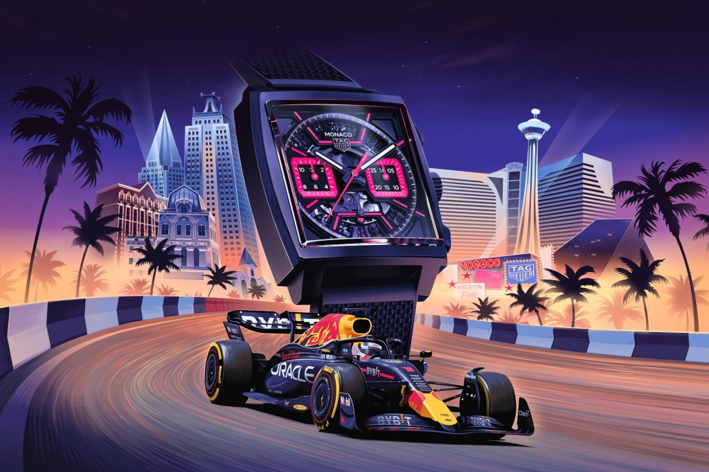 The TAG Heuer Monaco is going pink for the Las Vegas Grand Prix