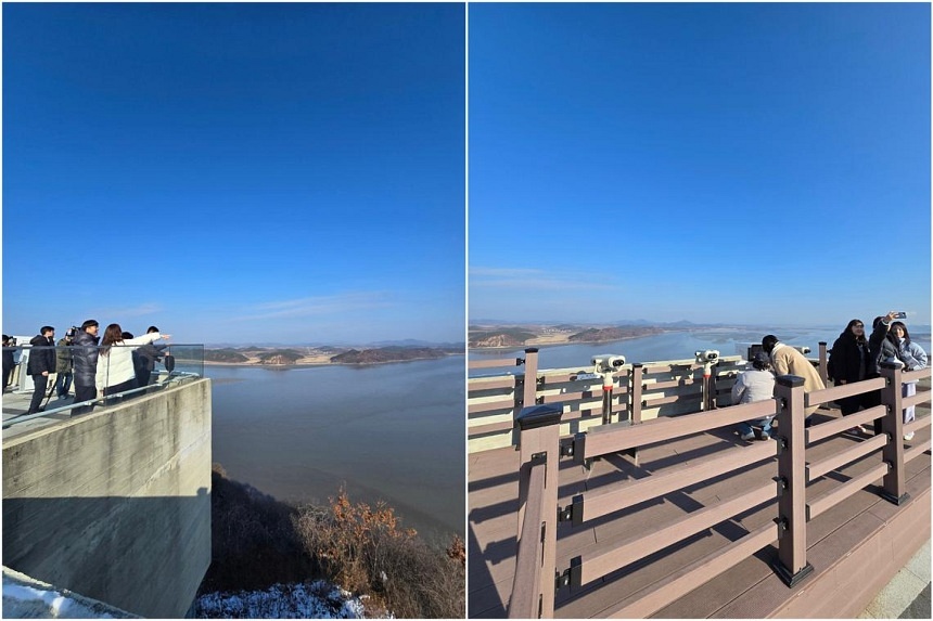 Starbucks cafe offers view of village in North Korea, stirring up bittersweet feelings